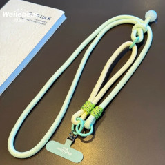 Collier Téléphone Cordon Long Tressé Bicolore | Smarty Paris